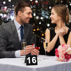25 Pcs Acrylic Double Sided Table Numbers 1-25, Tent Style Table Tents for Restaurant Wedding Party Banquets Reception Events, Black, 2.48 x 2.17 Inches