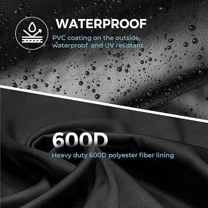 SHINESTAR Patio Cover for Camp Chef 2 Burner Stove, Also Fit Gas One B-5000 and More, Heavy Duty & Waterproof, 32.25W x 16D x 21.6H, Black