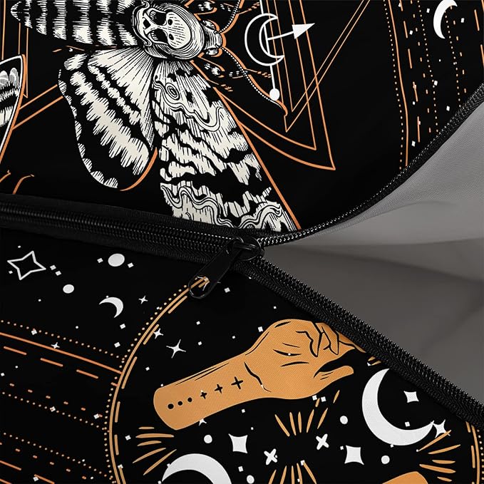 HOSIMA Butterfly Sleeping Bags for Adults and Kids for Camping,Black Gothic Ultralight Sleeping Bag for Cold Weather Summer.