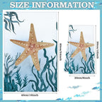 Boyiee Set of 6 Beach Kitchen Towels Sea Ocean Animal Nautical Tea Towels 24 x 16 Inches Kitchen Gifts Turtle Jellyfish Seahorse Hand Dishcloth for Farmhouse Bathroom Decorations
