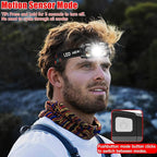 Headlamp Rechargeable 6Pack, 3000 Lumen Ultra-Light Bright Headlamp Flashlight with White Red Light, LED Headlight Motion Sensor, 5+5 Mode for Outdoor Camping Fishing Running Hiking (6)