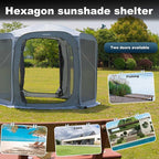 Poray Screen House Tent Pop Up Sun Shelter with Durable Mesh Zipper Doors,Portable Camping Tent 10 X 10 FT Screen Canopy Outdoor for Family Friends Party in Backyard,Park