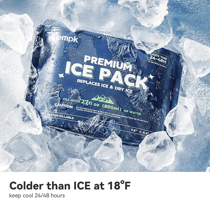 8 Packs Reusable Ice Packs for Cooler - Long Lasting Cold Freezer Packs for Coolers and Lunch Boxes Z1