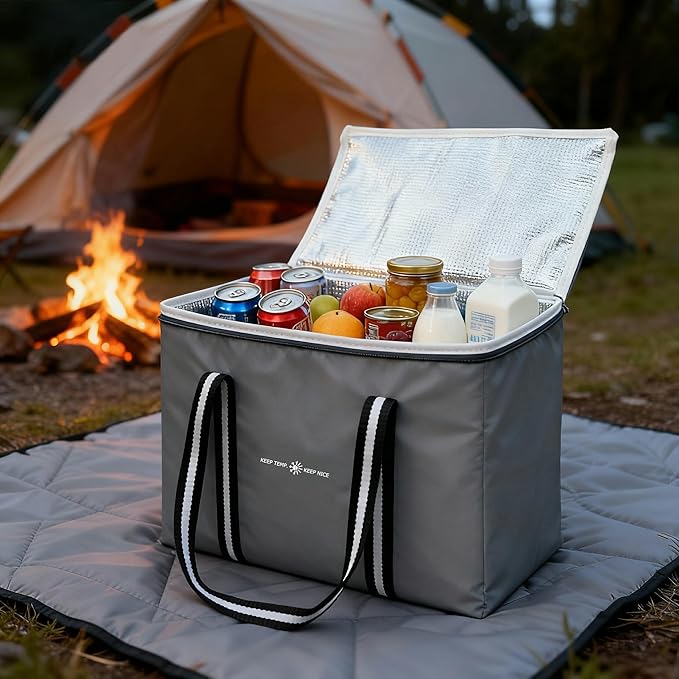 modscape Extra Large Heavy Duty Insulated Food Delivery Bag – Thermal Grocery & Pizza Carrier for Hot & Cold Meals, Catering & Shopping – Foldable Cooler Tote for Travel, Camping & Beach