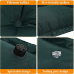 Self-Inflating Camping Sleeping Pad Air Sleeping Mat Military Green 185x60x2.5cm Lightweight Portable Outdoor Travel Mattress for Hiking and Camping