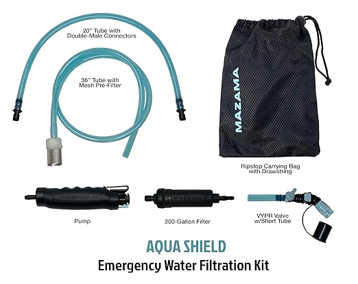 Personal Portable Water Filter System Outdoor Emergency Survival Gear Water Solutions Tactical Gear for Hiking Camping Travel Hunting Fishing Backpacking Also Connects to Hydration Bladders