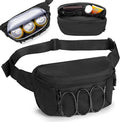 Fanny Pack Cooler, Insulated Waist Pack Snack Bag, Portable Hip Pack for Beach, Camping and Hiking, Black