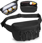 Fanny Pack Cooler, Insulated Waist Pack Snack Bag, Portable Hip Pack for Beach, Camping and Hiking, Black