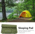 Camping Sleeping Pad Mat, Inflatable Cushion Air Mattress, Military Green, Lightweight and Portable, Puncture and Tear, TPU Material, for Outdoor Travelling Use