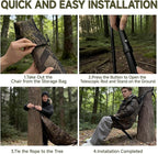 Low Down Hunting Tree Mounted Seat for Turkey Hammock Chair,Camo Tree Camping Chair,Portable Hunting Saddle Stool