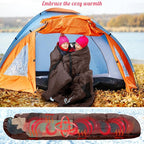 Sportneer Heated Sleeping Bag with 5 Heating Zones, Warm Flannel Cold Weather Sleeping Bag for Adults, 3 Heat Levels USB Powered (Power Bank Not Included), Winter Camping & Outdoor Hiking