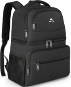 MATEIN Cooler Backpack, 26 Cans Insulated Lunch Backpack for Men Women, Leakproof Double Layer Lunch Cooler Bag Lightweight Soft Lunch Backpack with Cooler Compartment, Beach Camping Hiking Beer Gifts