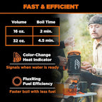 Jetboil Flash Java Portable Fast Boil Stove and Coffee Press for Camping and Backpacking, 1-Step Auto Ignition, Propane/Isobutane Burner