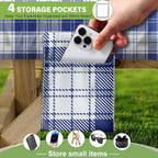 Fitted Picnic Table Cover with Bench Covers Waterproof Elastic Edges Rectangle Patio Tablecloth Outdoor Camping Essentials Stuff Rv Accessories Summer Trip Travel Camper Gifts for Woman Men, 72in 6 ft