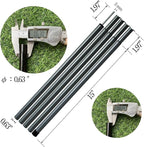 Tent Poles Adjustable Tarp Poles Steel Rods for Tarp Canopy Camping Replacement Set of 2 +Pegs & Reflective Ropes