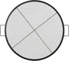 VEVOR X-Marks Fire Pit Grill Grate, Round Cooking Grate, Heavy Duty Steel Campfire BBQ Grill Grid with Handle and Support X Wire, Portable Camping Cookware for Outside Party & Gathering, 36 Inch Black
