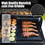 Grill Griddle for Weber Genesis 300 & 400 Series (2022+),Porcelain-Enameled Cast lron Dual Sided Sear Replacement Parts for Weber,hick Nonstick BBQ Griddle Pan,16.14" x 16.14"