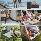 Memory Foam Camping Mattress Pad, Camping Essentials, Portable Mat, Guest Bed for Sleepover Car, Roll Up Floor Bed for Tent, Cot, Truck, SUV, Outdoor Travel with Travel Bag