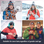 Mudder LED USB Rechargeable Beanie Light with Rubber Piece for LED Beanie Hat Craft Kits, Easy Install and Replaceable Headlamp Hat DIY Unisex Hand-Free Headlight for Men and Women(4 Pieces)