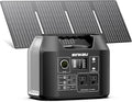 SinKeu Portable Power Station 300W with 40W Solar Panel,256Wh Solar Generator LiFePO4 Battery with USB DC AC Outlet for Outdoor,Off-Grid Living,RV,Emergency
