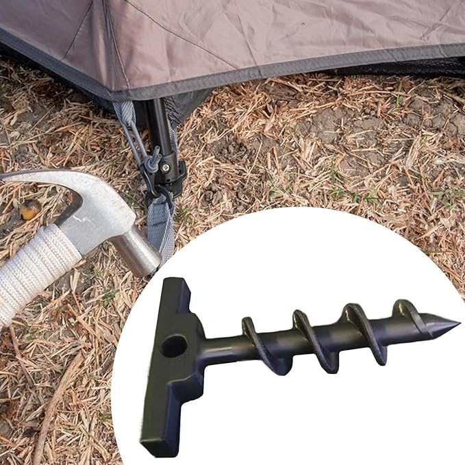 Earth Anchor Spiral Windproof Multipurpose Stand Base Tent Stake Tent Sand Anchor for Sheds Camping Swing Backpacking Outdoor
