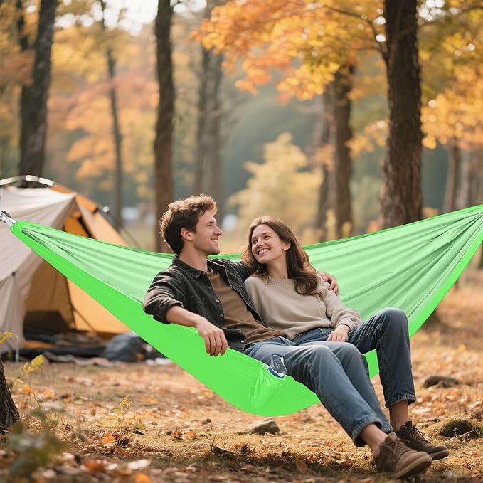Cobalt Green Camping Hammock Camping Gear with 2 Tree Straps, Quick Dry Hammock 114" x 54"