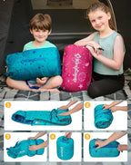 KingCamp 45°F Kids Sleeping Bag, Lightweight Waterproof & Compact Flannel Sleeping Bags Cold Weather & Warm Youth Essentials Gear Accessories for Camping, Fits 10-12 Children up to 4'7"-5'5" Tall