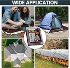 TICONN Heavy Duty Tarp Cover, Extra Thick Tarps Waterproof Tear and Rip Proof UV Resistant Tarpaulin with Reinforced Grommets and Edges (10 Mil/2PK, 10'×12')