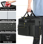 MIER 30L Extra Large Soft Cooler Bag with Bottle Opener for Camping Beach BBQ Grocery Leakproof Picnic Lunch Bag, Collapsible, 45Can (Deep Grey)