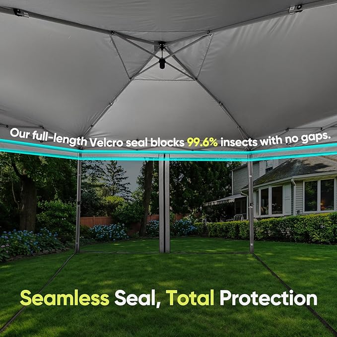 Quictent 8'x8' Pop up Screened Canopy Tent with Mosquito Netting, Portable Easy up Outdoor Screen House Shelter for Patio, Camping and Picnic, Includes Wheeled Carry Bag