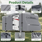 Umbrauto Class C RV Cover Fits 29-32’ Class C Motorhome Camper Cover, Upgraded Heavy Duty 7 Layers Top Windproof Breathable RV Cover with 3Pcs Extra Straps, Adhesive Repair Patches, 6 Gutter Covers