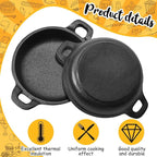 20 Pack Mini Cast Iron Skillets 5 x 5 x 1.3 Inch Cast Iron Pan Small Ramekin Set Black Casserole Dish Cookware Oven Safe Mini Skillets for Kitchen Indoor Outdoor Picnic