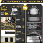 Happy Travel Bike Storage Shed Tent, Waterproof Portable Bike Cover with 40% More Top Space for 2/3/4/5 Bikes,Clips Easy Setup Sheds Shelter with Lockable Bicycle Design for Garden Tools, Lawn Mower