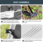 Bike Storage Tent, Anti-Dust Waterproof Bicycle Tent, Portable Bike Storage Tent for 3-4 Bikes, Foldable Bike Shelter for Garden, Camping, Outdoor - Grayish Green
