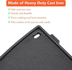 Q1200 Q1000 Griddle Replacement Parts for Weber Q1400, Q100, Q120, Q140 Series Gas Grills, 6558 Cast Iron Cooking Griddle Plate for Q100/1000 Series Gas Grills Accessories, 12.6 x 8.6 Inches