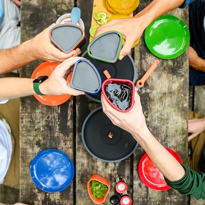 GSI Outdoors Bugaboo Backpacker Advanced Cookset – Ceramic Non-Stick Coated, Includes 2L Pot, 8" Fry Pan, Accessories