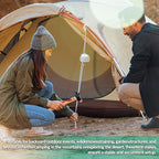 Tradesparker Tent Stakes 12-Pack 8Inch Heavy Duty Garden Stakes Canopy Anchors - Includes Ropes for Camping Tents, Pop Up Canopies and Outdoor Events, Orange