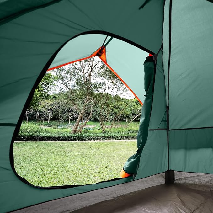 unp 6 Person 4 Season Dome Tent, Easy to Set Up for Camping & Hiking, Lightweight & Portable, Green