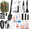 Gifts for Men Christmas Dad, Survival Kit, 150 PCS Survival Gear and Supplies Equipment with Trauma Bag, Molle Pouch Emergency Kit for Outdoor Camping, Hunting, Car, Home, Earthquake, Adventures