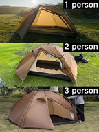 3F UL Gear Taiji 1/3 Person Tent for stormrain,1.45/3.2lb Ultralight Backpacking Tent,5000mm+ Waterproof Ventilation,Resistant to Wind gusts of 7,Easy Set up