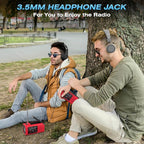 Emergency Weather Radio NOAA AM FM WB with 4000mAh Rechargeable Radio, USB Solar Hand Crank Charging, Flashlight, SOS Alarm, Reading Lamp Portable for Outdoor Indoor Emergencies, 2 Pack