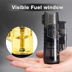 Urgrette Torch Lighter Refillable Butane Triple Torch Lighters Jet Flame Gas Lighter Pocket Lighter for Camping Grill Fireplace Camping (Without Fuel) 2 Pack,Orange