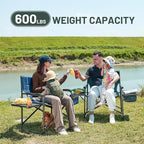 Timber Ridge XXL Oversized Directors Chair 600lbs - Heavy Duty Camping Chair with Cooler Bag & Table, Portable Folding Chair with Wide Seat for Tailgating, Patio, Outdoor - Grey