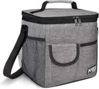 Tirrinia Insulated Large Lunch Bag for Women Men, Leakproof Lunch Box Containers for Adults, Work, School, Soft Lunchbox for Kids, Boys, Adult Cooler Bag for Picnic, Hiking,Beach