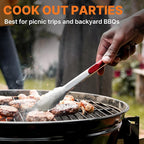 Portable Camping Cooking Utensils Set, Camp Kitchen & Campfire Cooking Equipment, RV Essentials, Camper Must-Haves Accessories, Outdoors Cookware, Christmas Stocking Stuffers Gifts