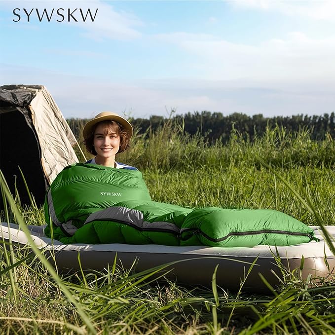Ultralight Down Sleeping Bag with Pillow, 15F 32F 45F Sleeping Bag for Women,Men,Youth Backpacking,Hiking and Camping Outdoor with YKK Two-Way Zipper 680 FP Down