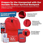 First My Family All-in-One Premium 2-Person Emergency Survival Kit | Hurricane & Earthquake Preparedness Supplies | Disaster Backpack with 72-Hour Survival Gear, First Aid, and More
