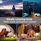 Allspark LED Camping Lantern Rechargeable,1000LM 4 Light Modes Magnetic Camping Lights,Bright Portable Home Lantern, IPX4 Waterproof Tent Lights for Hiking,Power Outages,Emergency,Hurricane(White)