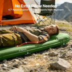 OGERY Self-Inflating Sleeping Pad with Built-in Foot Pump, 3" Memory Foam Camping Mattress for Side Sleepers, Quiet & Insulated Sleeping Mat Camping Essential Gear for Car Tent Camping
