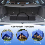 Pop Up Canopy Tent Instant Shelter, Portable Outdoor Sun Shade (Light Blue, 10x10 with Sidewalls)